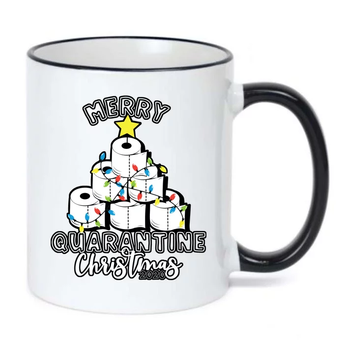 Merry Quarantine Christmas Toilet Paper Tree Black Color Changing Mug