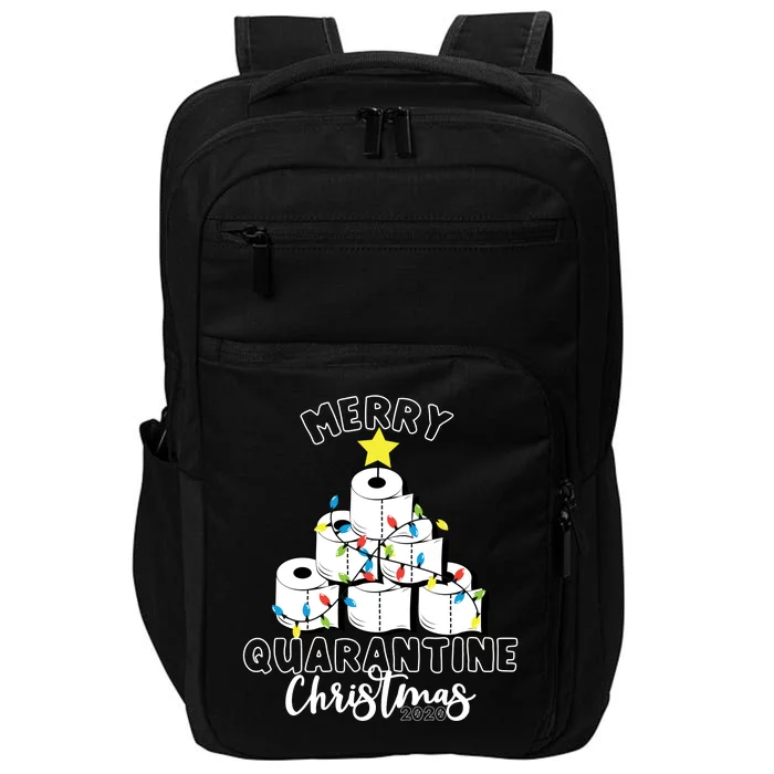 Merry Quarantine Christmas Toilet Paper Tree Impact Tech Backpack