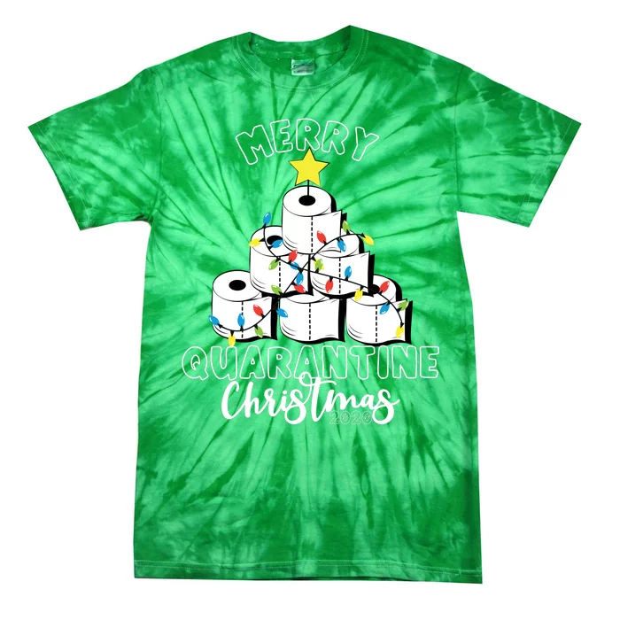 Merry Quarantine Christmas Toilet Paper Tree Tie-Dye T-Shirt