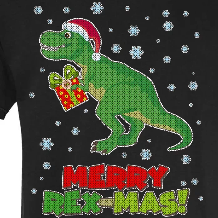 Merry Rex-Mas Ugly Christmas Garment-Dyed Heavyweight T-Shirt