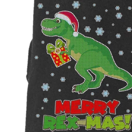 Merry Rex-Mas Ugly Christmas Doggie 3-End Fleece Hoodie