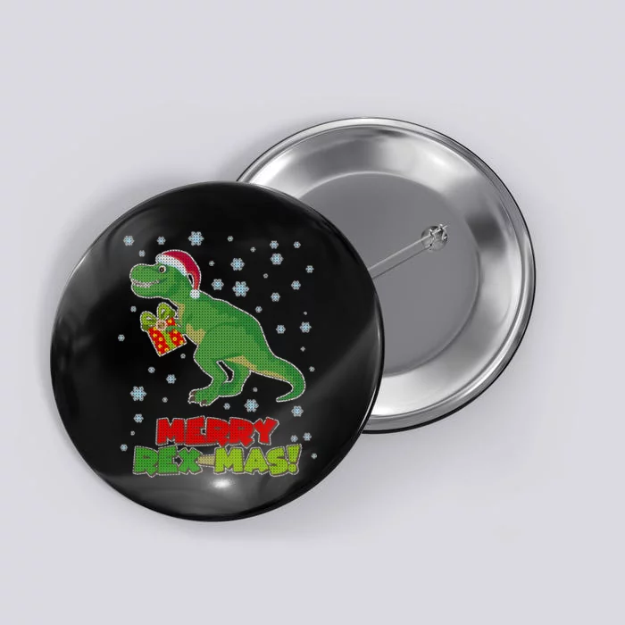 Merry Rex-Mas Ugly Christmas Button