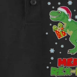 Merry Rex-Mas Ugly Christmas Dry Zone Grid Performance Polo