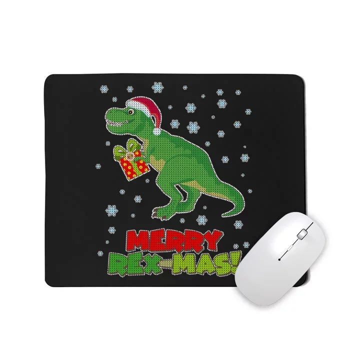 Merry Rex-Mas Ugly Christmas Mousepad