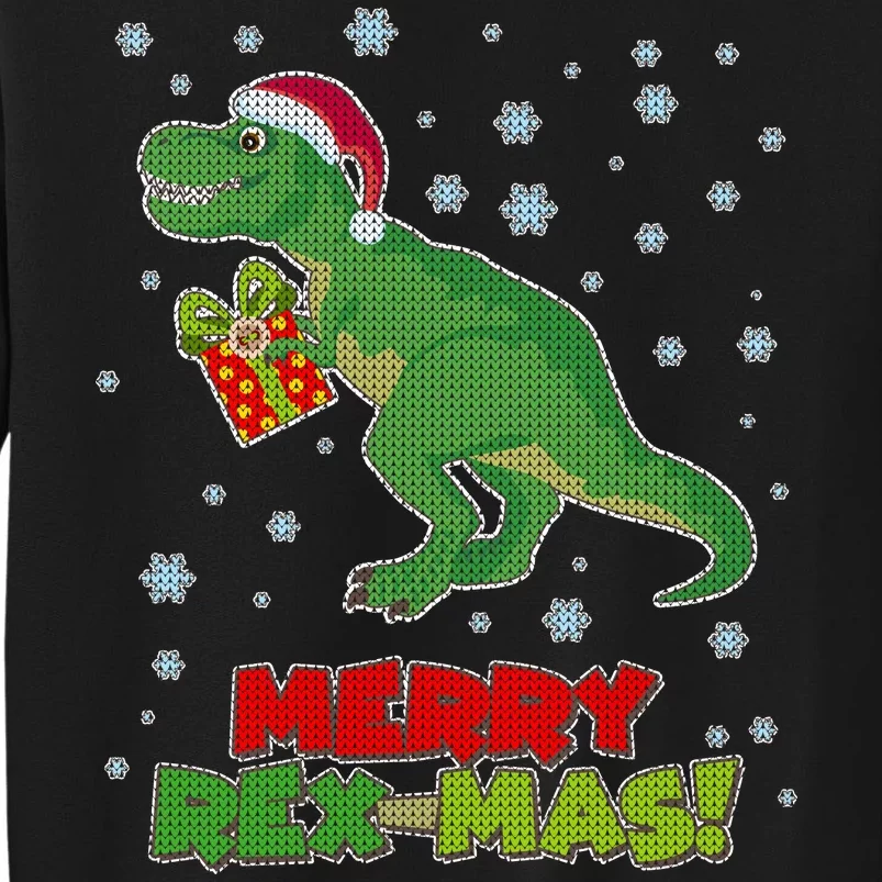 Merry Rex-Mas Ugly Christmas Tall Sweatshirt