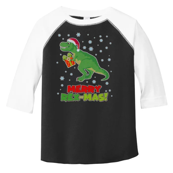 Merry Rex-Mas Ugly Christmas Toddler Fine Jersey T-Shirt