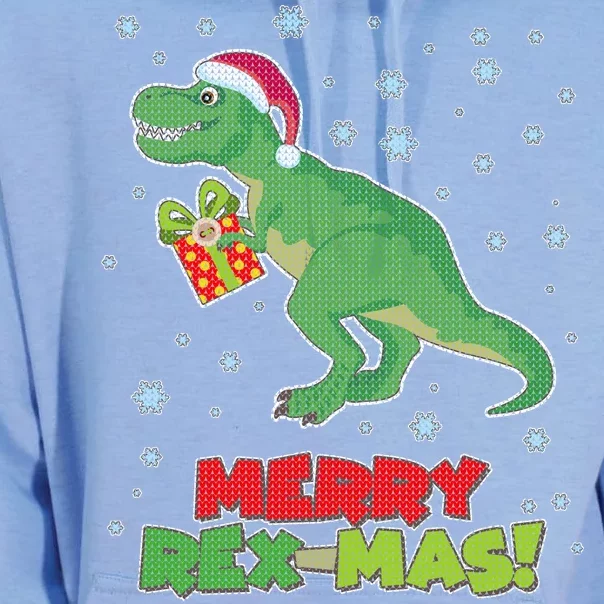 Merry Rex-Mas Ugly Christmas Unisex Surf Hoodie