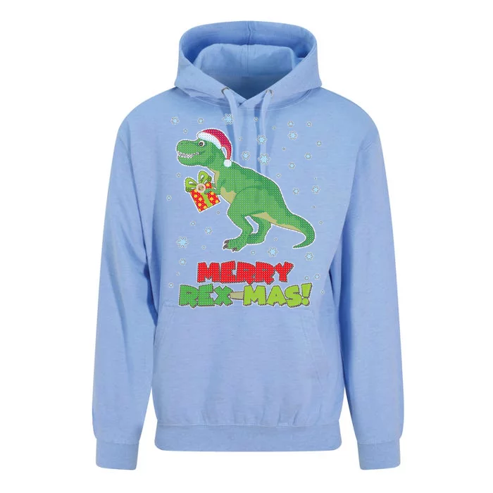 Merry Rex-Mas Ugly Christmas Unisex Surf Hoodie