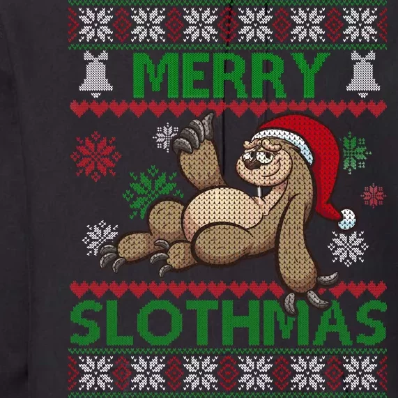 Merry Slothmas Ugly Christmas Premium Hoodie