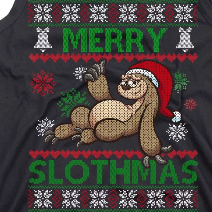 Merry Slothmas Ugly Christmas Tank Top