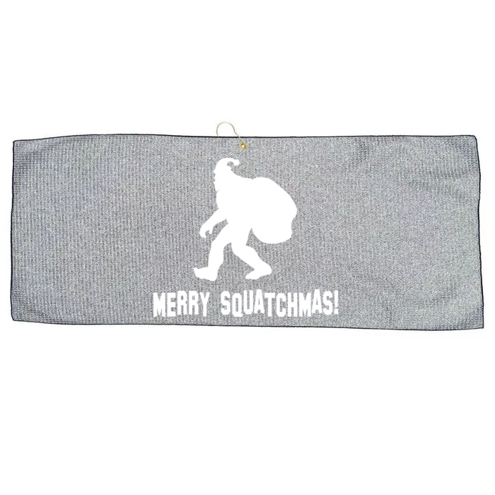 Merry Squatchmas Christmas Large Microfiber Waffle Golf Towel