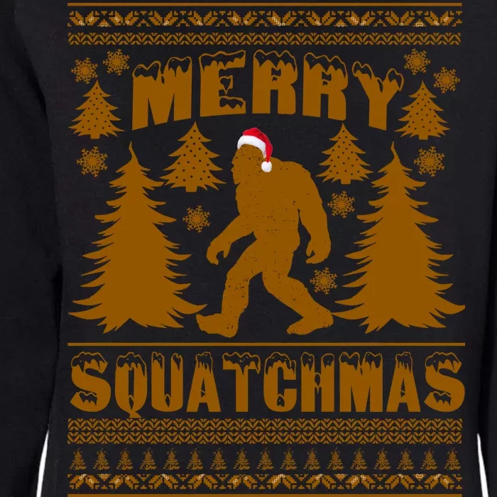 Merry Squatchmas Ugly Christmas Sweater Womens California Wash Sweatshirt