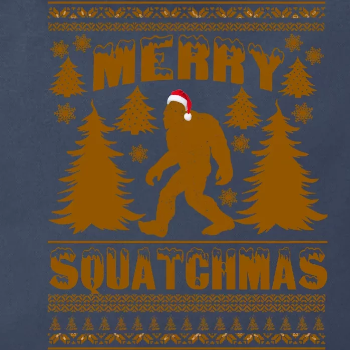 Merry Squatchmas Ugly Christmas Sweater Zip Tote Bag