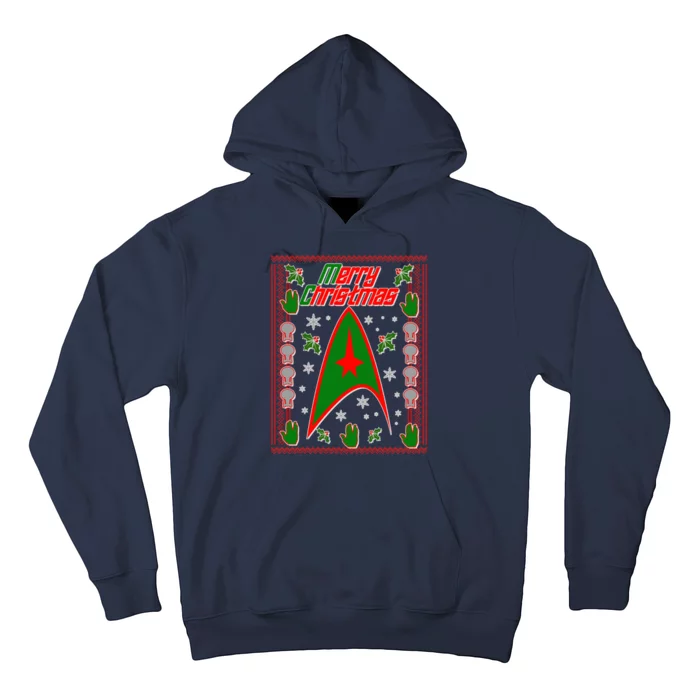 Merry Starfleet Christmas Ugly Sweater Hoodie