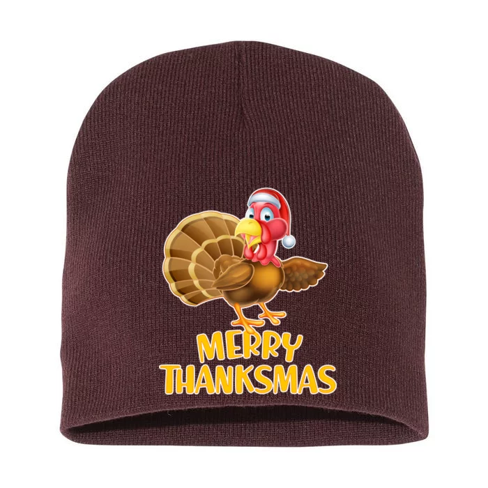 Merry Thanksmas Turkey Short Acrylic Beanie