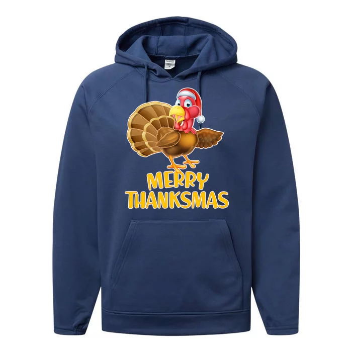 Merry Thanksmas Turkey Performance Fleece Hoodie