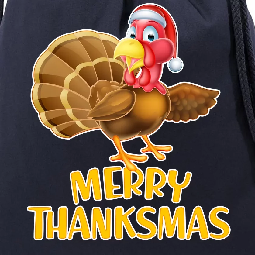 Merry Thanksmas Turkey Drawstring Bag