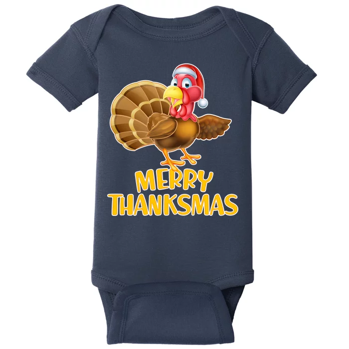 Merry Thanksmas Turkey Baby Bodysuit