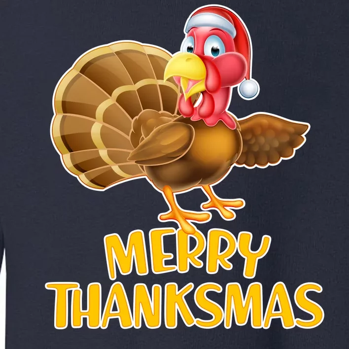 Merry Thanksmas Turkey Toddler Sweatshirt