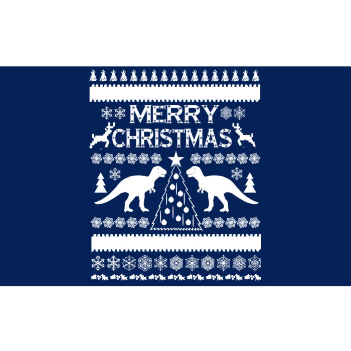 Merry Ugly Christmas T-Rex Sweater Bumper Sticker