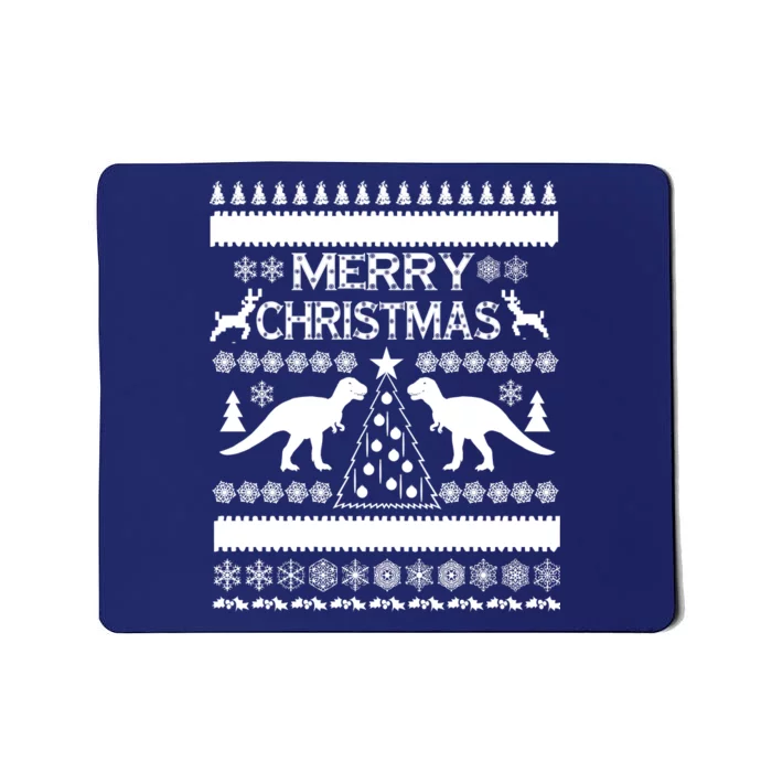 Merry Ugly Christmas T-Rex Sweater Mousepad