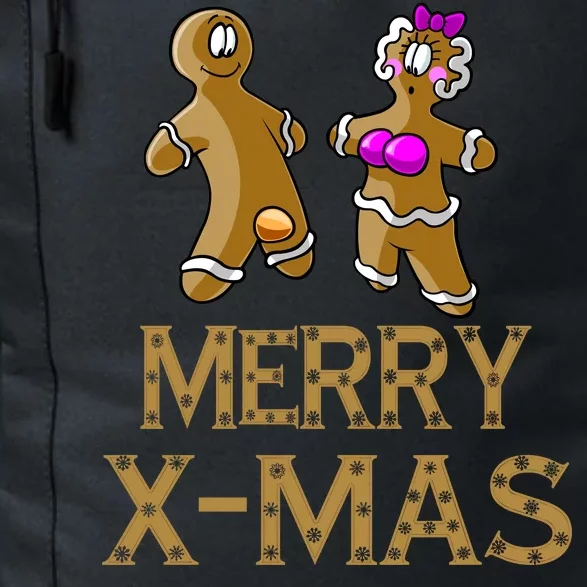 Merry X-Mas Funny Gingerbread Couple Daily Commute Backpack