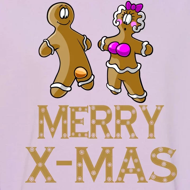 Merry X-Mas Funny Gingerbread Couple Garment-Dyed Sweatshirt