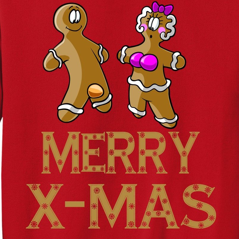 Merry X-Mas Funny Gingerbread Couple Sweatshirt
