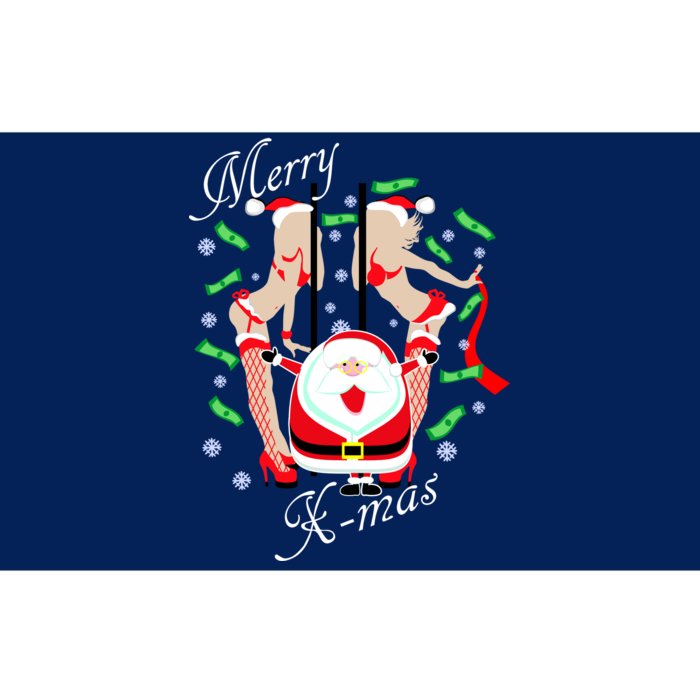 Merry X-Mas Santa's Little Strippers Bumper Sticker