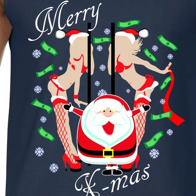 Merry X-Mas Santa's Little Strippers Comfort Colors® Tank Top