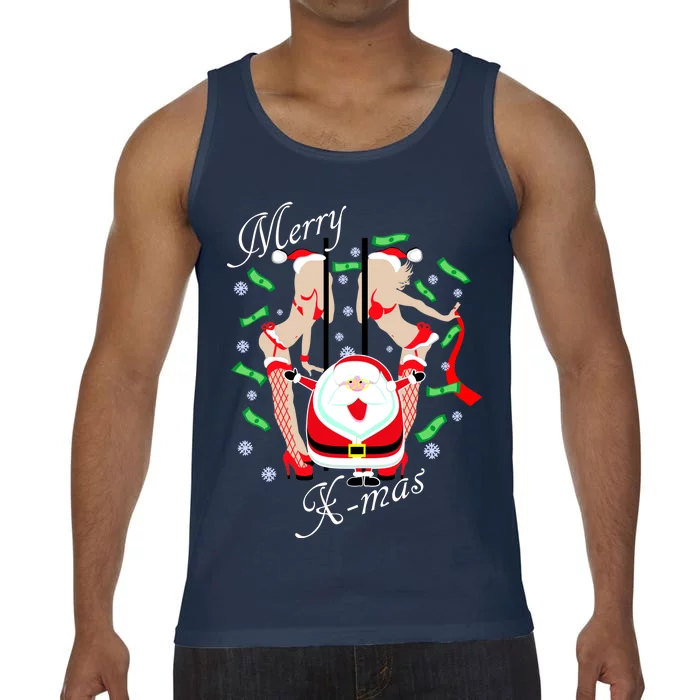 Merry X-Mas Santa's Little Strippers Comfort Colors® Tank Top