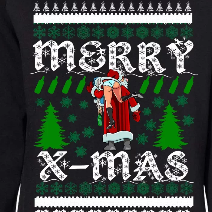 Merry X-Mas Ugly Christmas Sweater Womens California Wash Sweatshirt