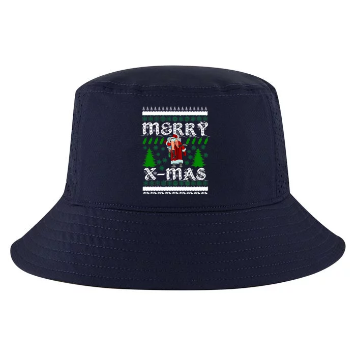 Merry X-Mas Ugly Christmas Sweater Cool Comfort Performance Bucket Hat