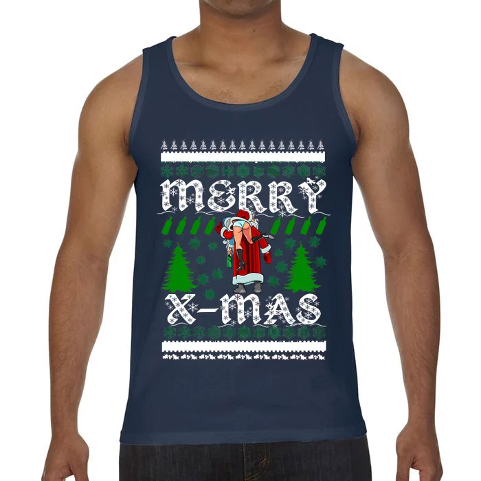 Merry X-Mas Ugly Christmas Sweater Comfort Colors® Tank Top