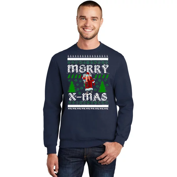 Merry X-Mas Ugly Christmas Sweater Tall Sweatshirt