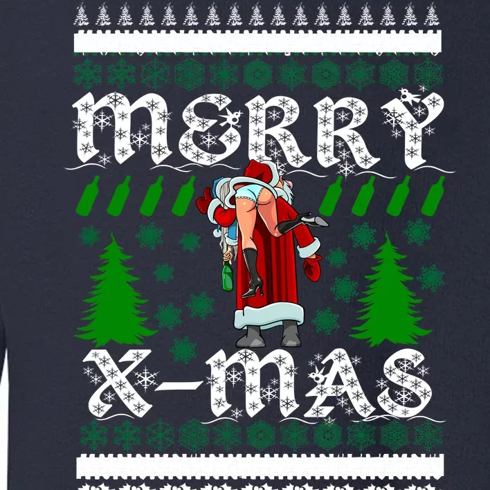 Merry X-Mas Ugly Christmas Sweater Toddler Sweatshirt