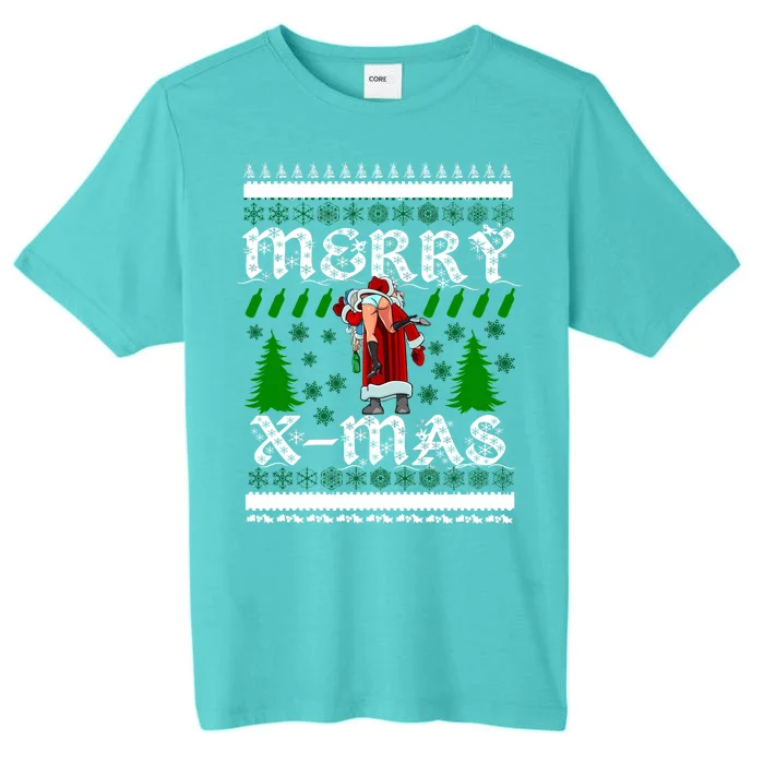 Merry X-Mas Ugly Christmas Sweater ChromaSoft Performance T-Shirt