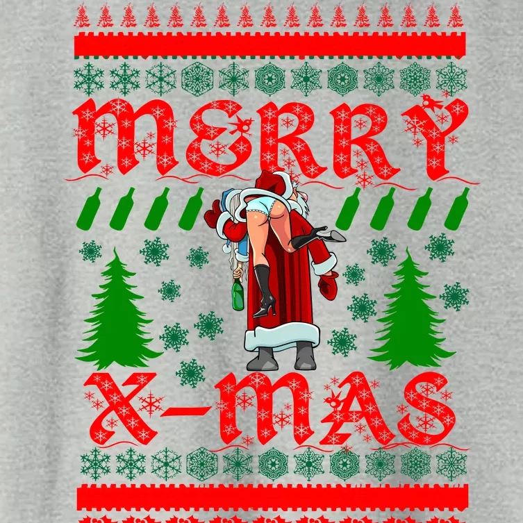 Merry X-Mas Ugly Christmas Sweater Women's Crop Top Tee