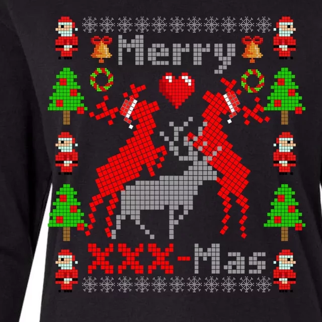 Merry XXXX-Mas Ugly Christmas Sweater Womens Cotton Relaxed Long Sleeve T-Shirt