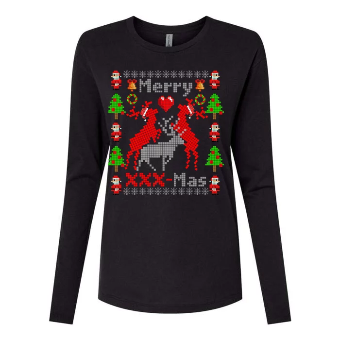 Merry XXXX-Mas Ugly Christmas Sweater Womens Cotton Relaxed Long Sleeve T-Shirt