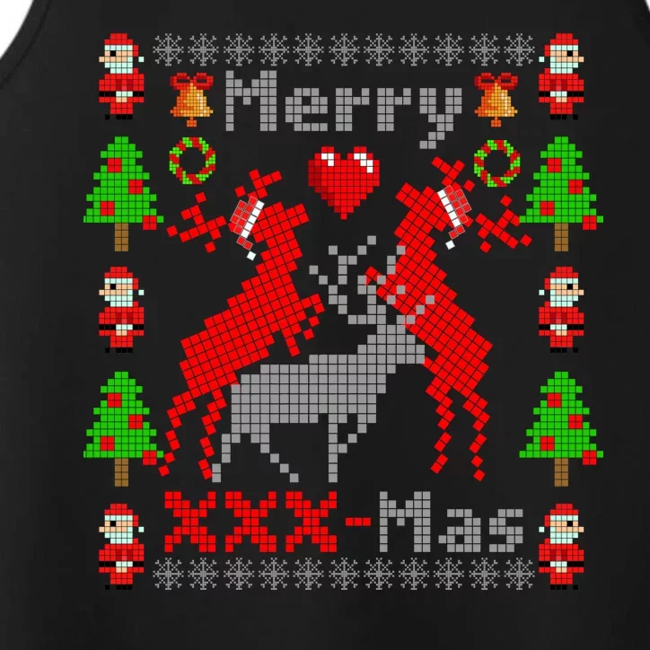 Merry XXXX-Mas Ugly Christmas Sweater Performance Tank