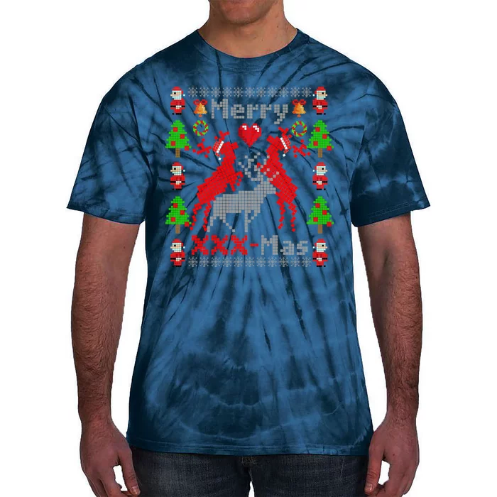 Merry XXXX-Mas Ugly Christmas Sweater Tie-Dye T-Shirt