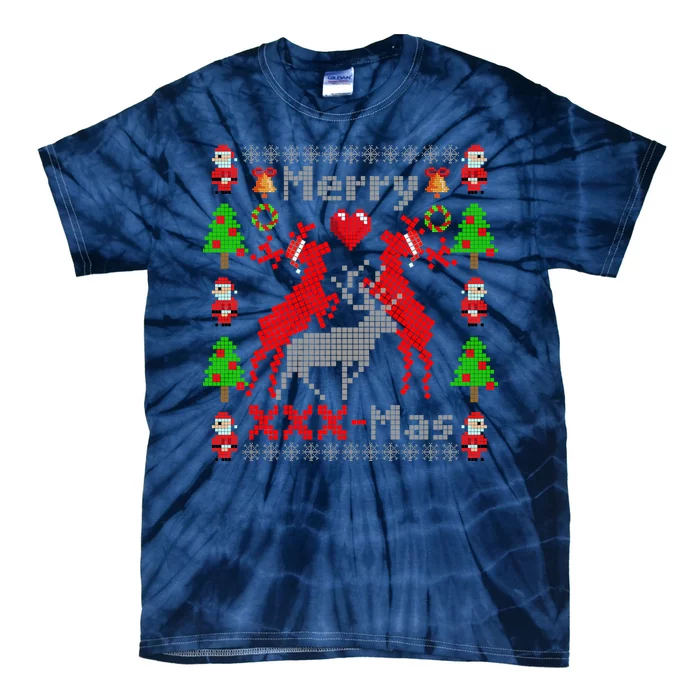 Merry XXXX-Mas Ugly Christmas Sweater Tie-Dye T-Shirt