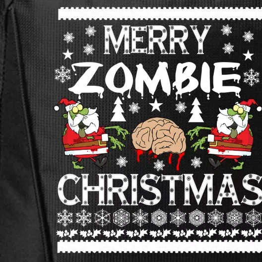 Merry Zombie Ugly Christmas Sweater City Backpack