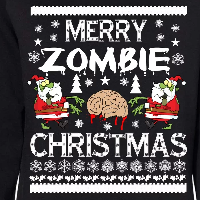 Merry Zombie Ugly Christmas Sweater Womens California Wash Sweatshirt