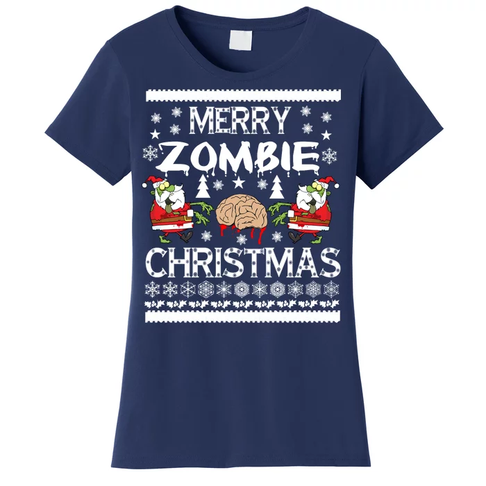 Merry Zombie Ugly Christmas Sweater Women's T-Shirt