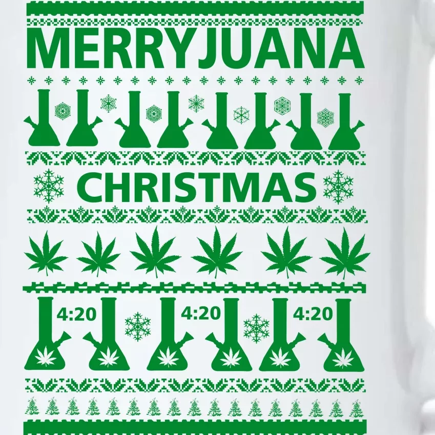 Merryjuana Weed Ugly Christmas Sweater Black Color Changing Mug