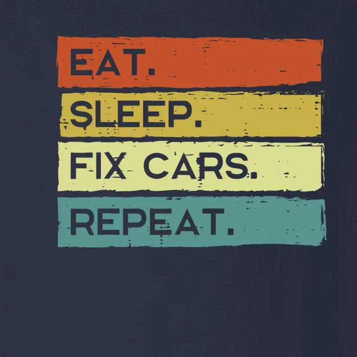 Mechanic Eat Sleep Fix Cars Repeat Funny Toddler Long Sleeve Shirt