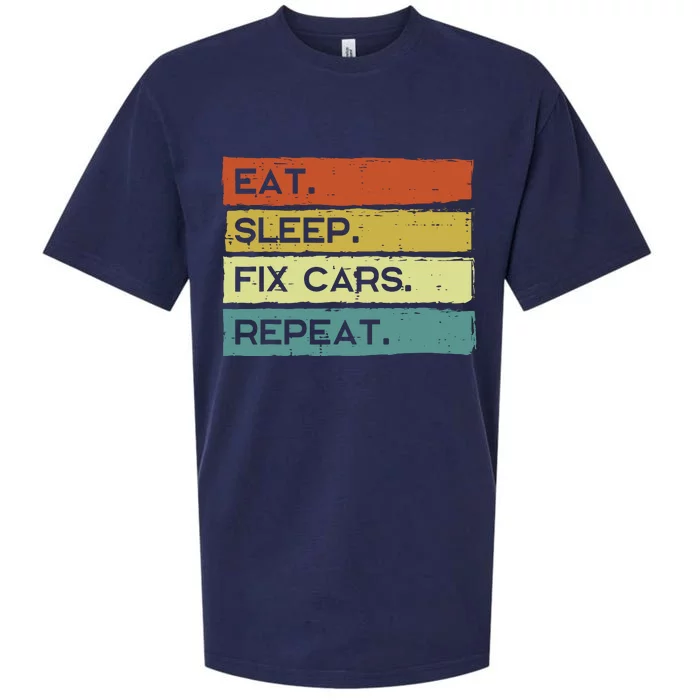 Mechanic Eat Sleep Fix Cars Repeat Funny Sueded Cloud Jersey T-Shirt