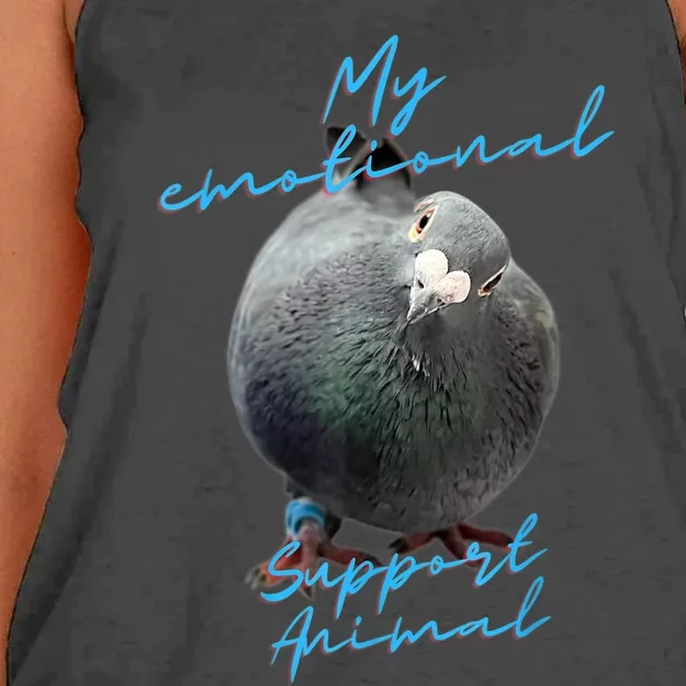 My Emotional Support Pigeon Women's Knotted Racerback Tank